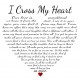 11 x 17 Cross My Heart Scroll Plaque